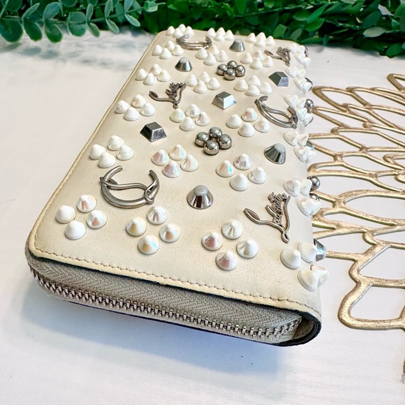 Christian Louboutin Panettone logo studs Zip Around Long Wallet - Picture 4 of 11